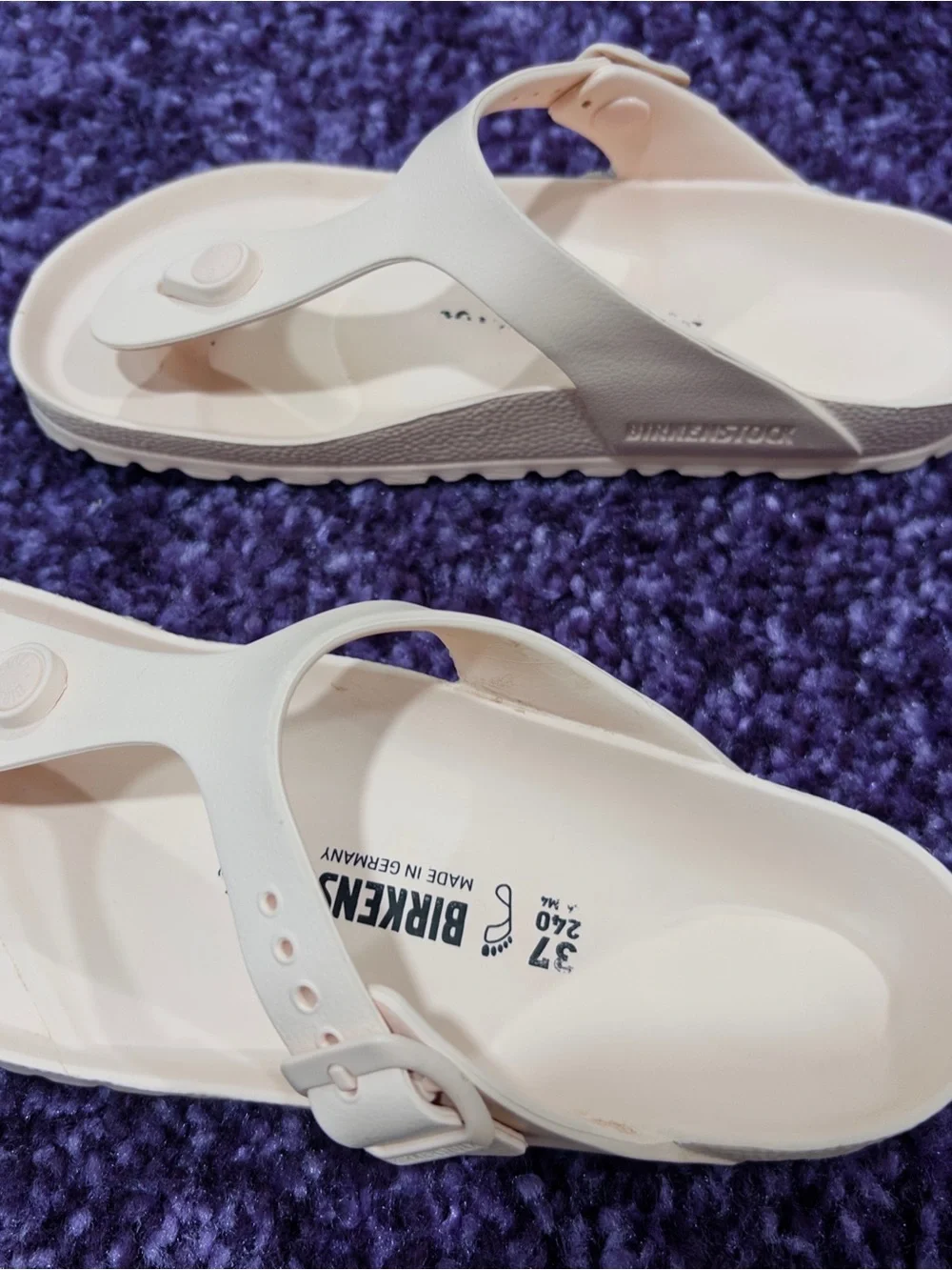 Birkenstock Women’s Gizeh EVA Thong Sandal — Light Beige/Cream